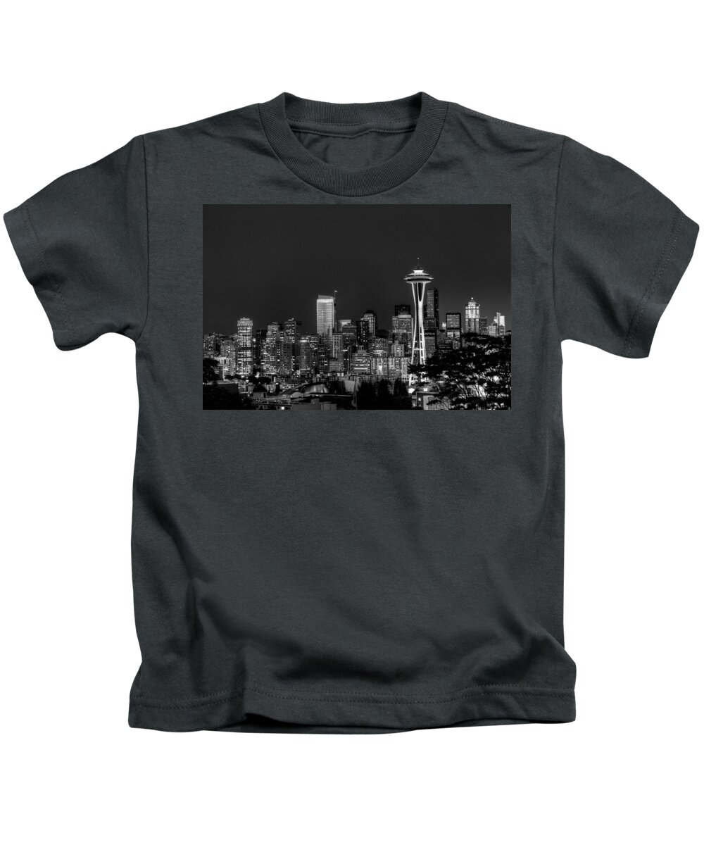 Seattle Kids T-Shirt featuring the photograph Seattle Skyline by Dillon Kalkhurst