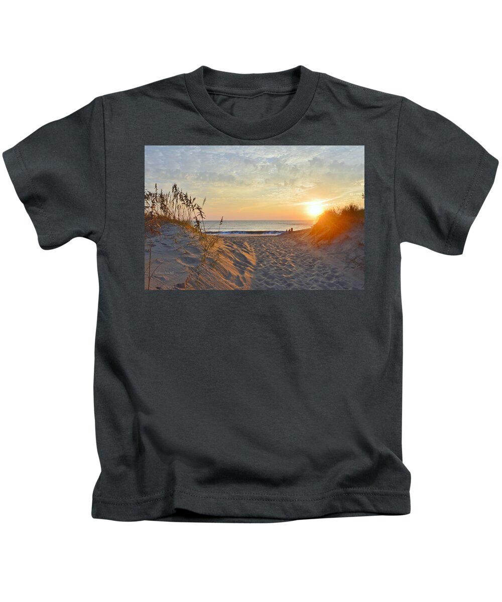 Obx Sunrise Kids T-Shirt featuring the photograph September Sunrise by Barbara Ann Bell