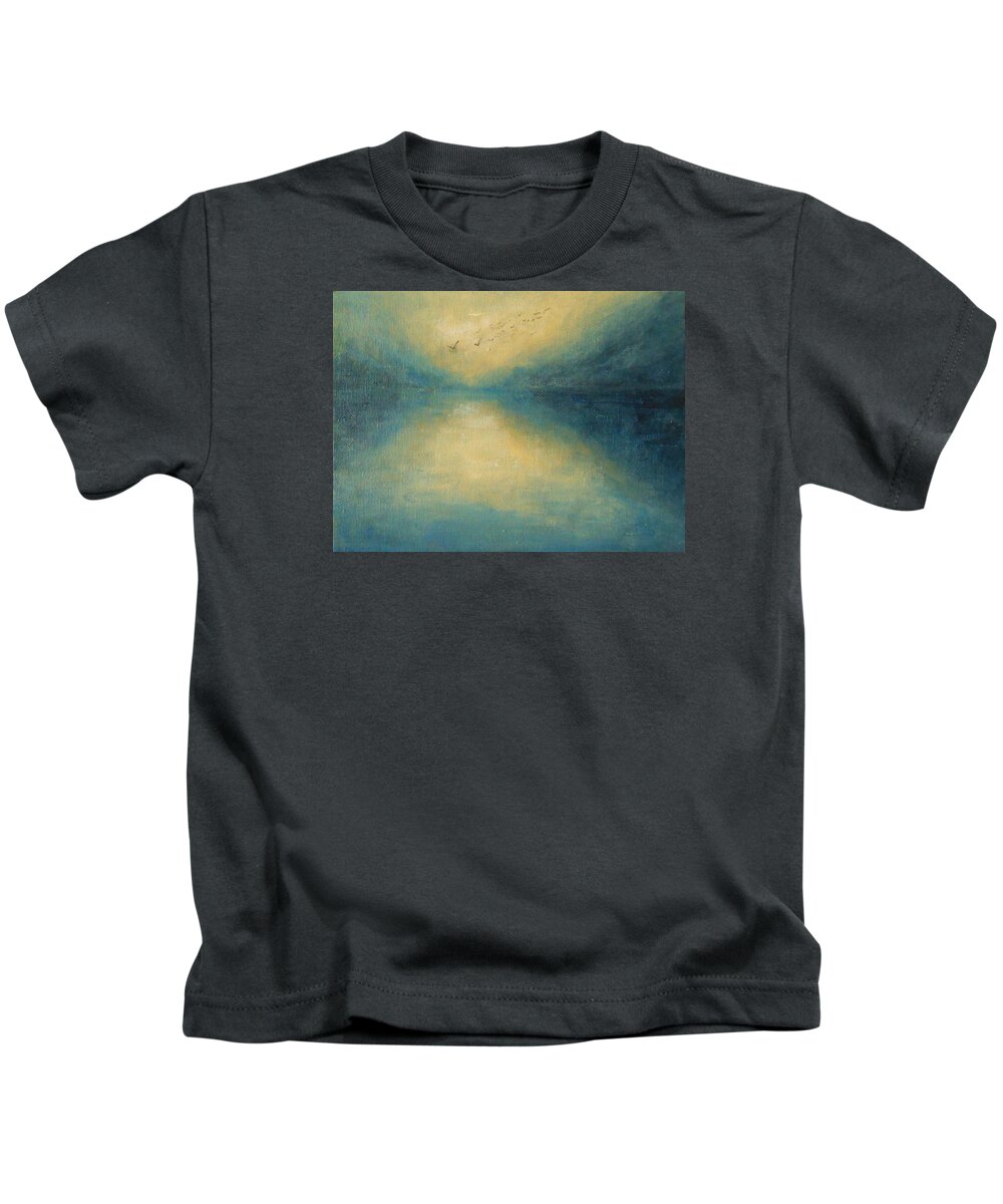Landscape Kids T-Shirt featuring the painting Serenity by Jane See