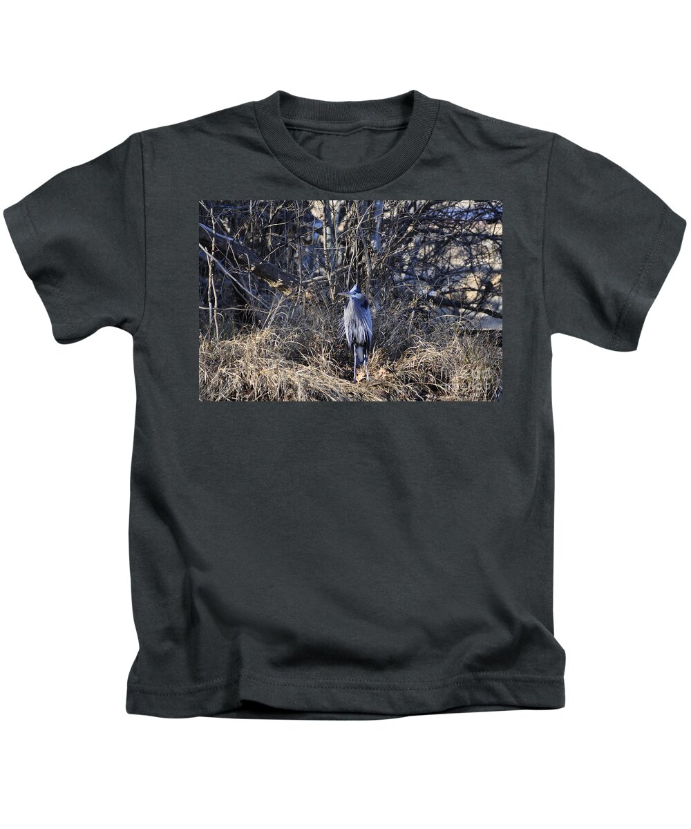 Bird Kids T-Shirt featuring the photograph Shadows by Vicky Tubb