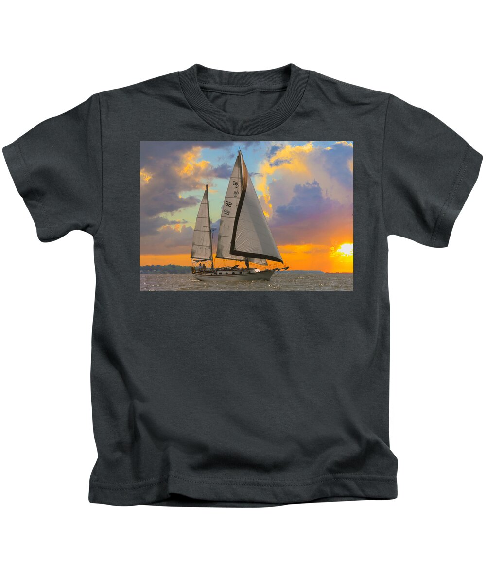Sunset Kids T-Shirt featuring the photograph Shannon 38 by Richard Goldman
