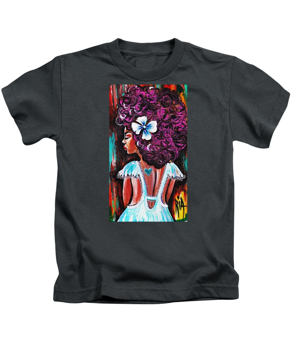 Artbyria Kids T-Shirt featuring the photograph She Loved The Most by Artist RiA