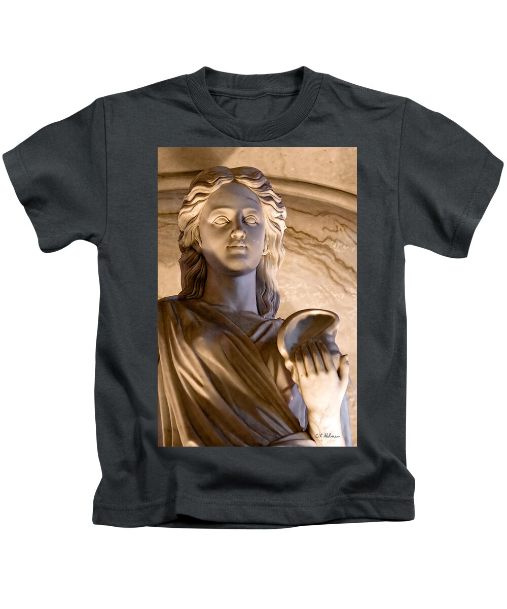 Sculpture Kids T-Shirt featuring the photograph Shell In Hand by Christopher Holmes
