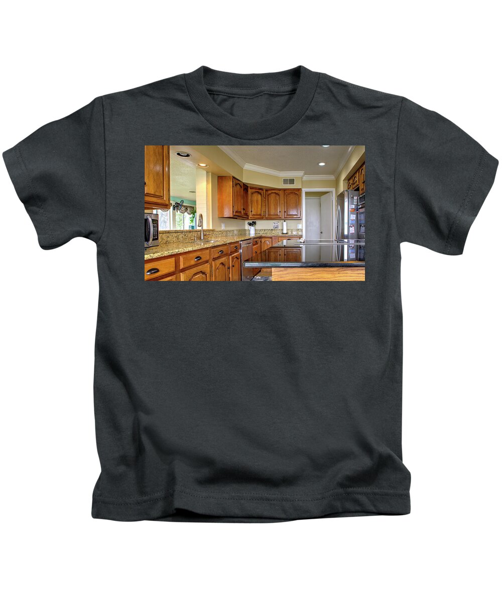 Kitchen Kids T-Shirt featuring the photograph Shining Kitchen by Jeff Kurtz
