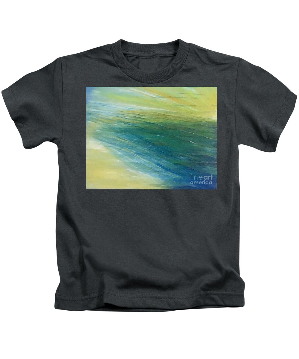 Shore Kids T-Shirt featuring the painting Sea Shore by Michael Silbaugh