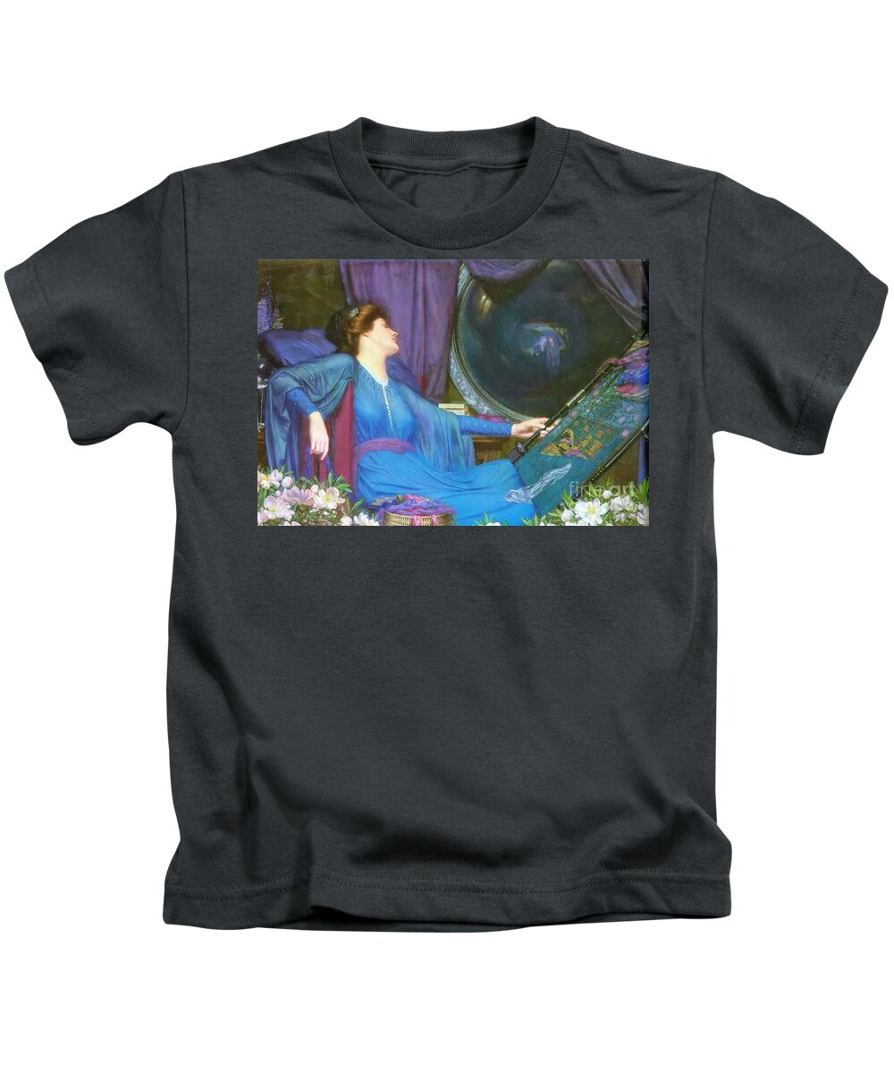 Sidney Harold Meteyard - -i Am Half Sick Of Shadows- Said The Lady Of Shalott Kids T-Shirt featuring the painting Sidney Harold Meteyard by MotionAge Designs