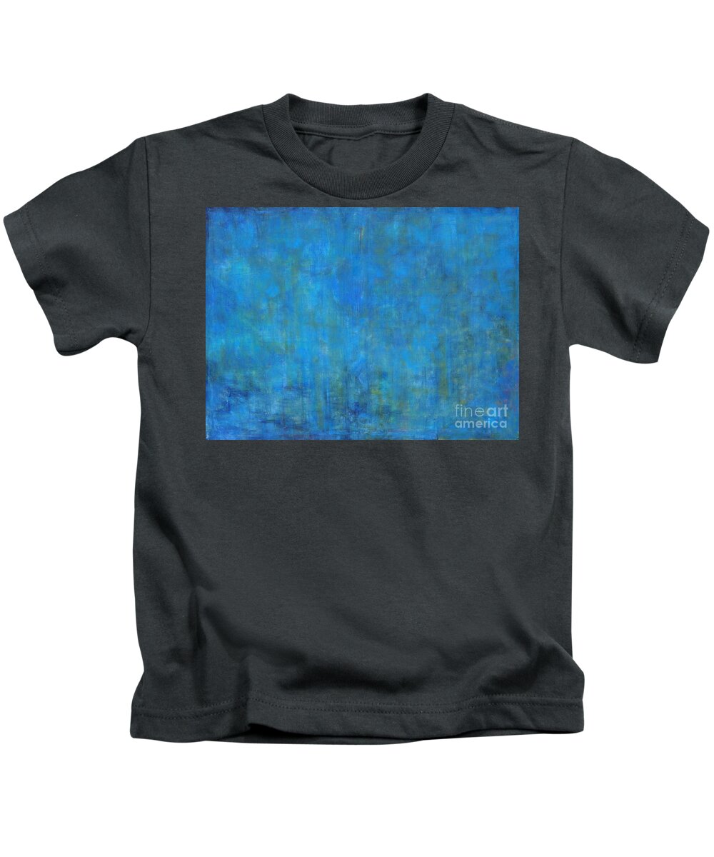 Blue Kids T-Shirt featuring the painting Silence by Dagmar Helbig