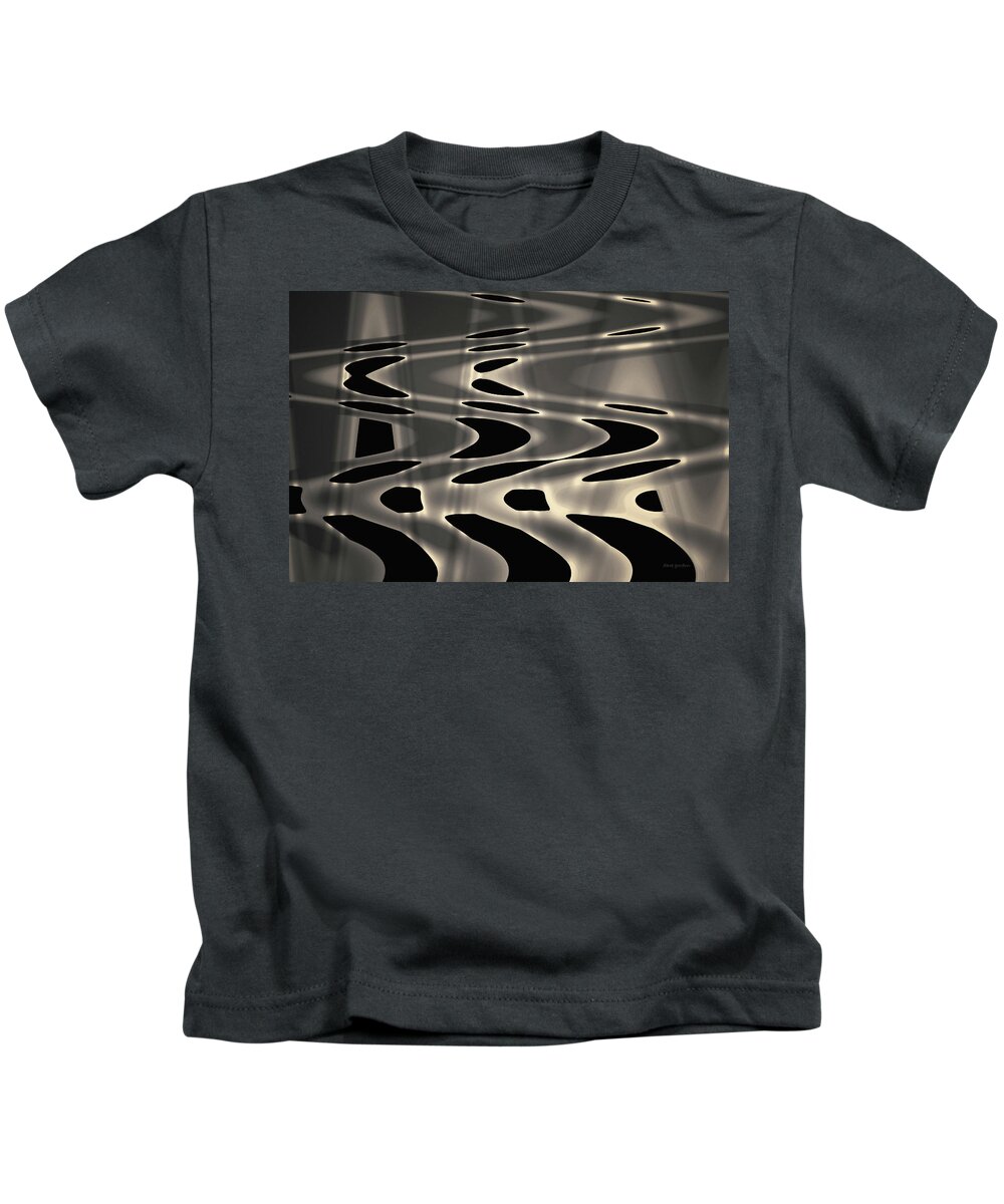 Abstract Kids T-Shirt featuring the photograph Silvery Abstraction Toned by David Gordon