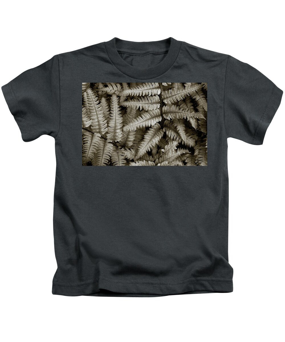 Ferns Kids T-Shirt featuring the photograph Silvery Ferns by David Gordon