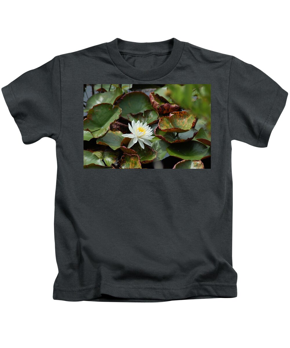 Water Kids T-Shirt featuring the photograph Single Water Lilly by Michael Thomas