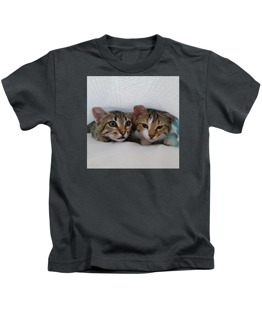 Cat Kids T-Shirt featuring the photograph Sisters by Ezgi Turkmen