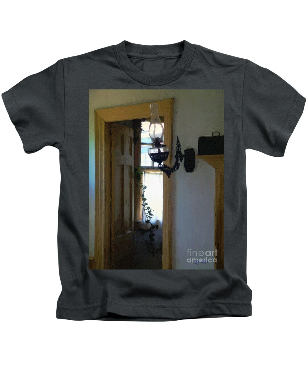 Americana Kids T-Shirt featuring the painting Sitting Room Doorway by RC DeWinter