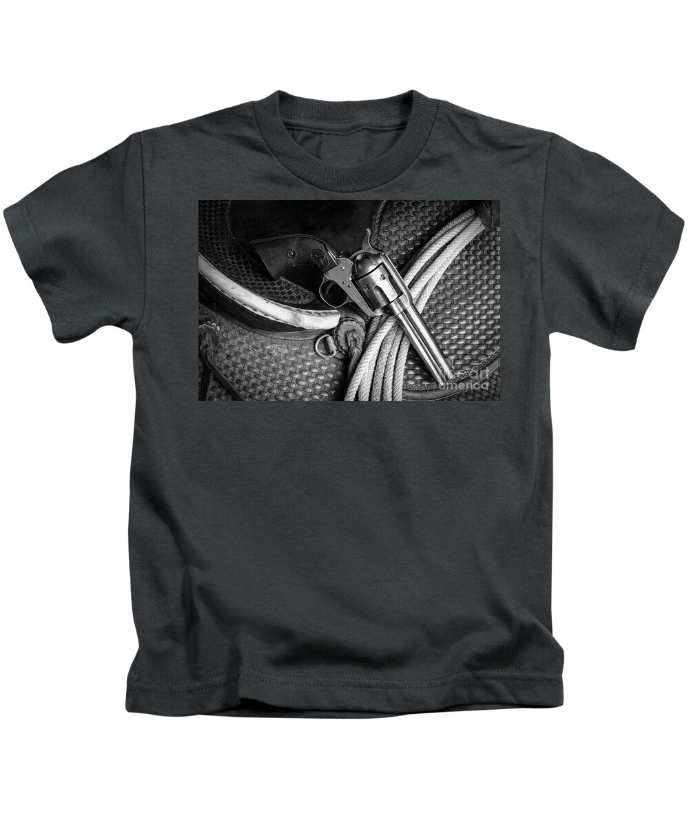 Jon Burch Kids T-Shirt featuring the photograph Six Gun by Jon Burch Photography