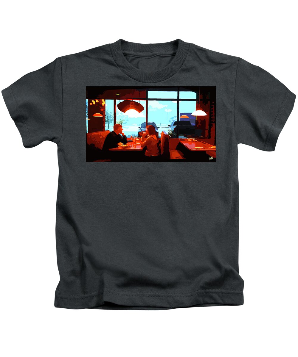 Food Kids T-Shirt featuring the painting Snowy Date by CHAZ Daugherty