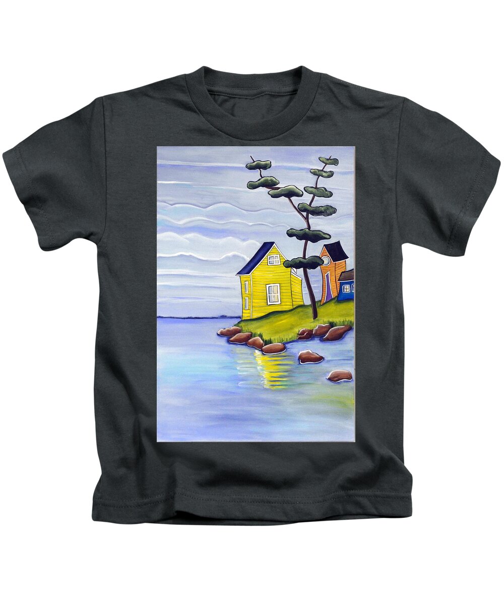 Abstract Kids T-Shirt featuring the painting Solitude by Heather Lovat-Fraser