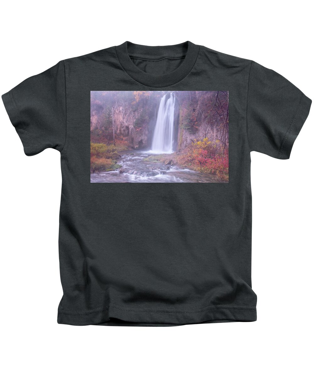 Spearfish Falls Kids T-Shirt featuring the photograph Spearfish Falls by Angela Moyer