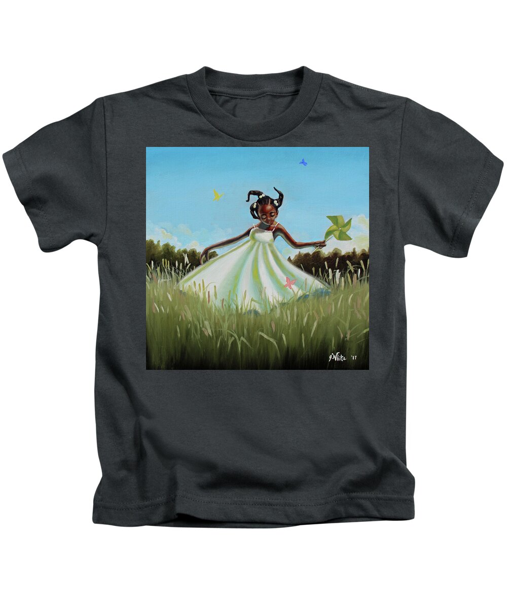 Pinhweel Kids T-Shirt featuring the painting Spin by Jerome White