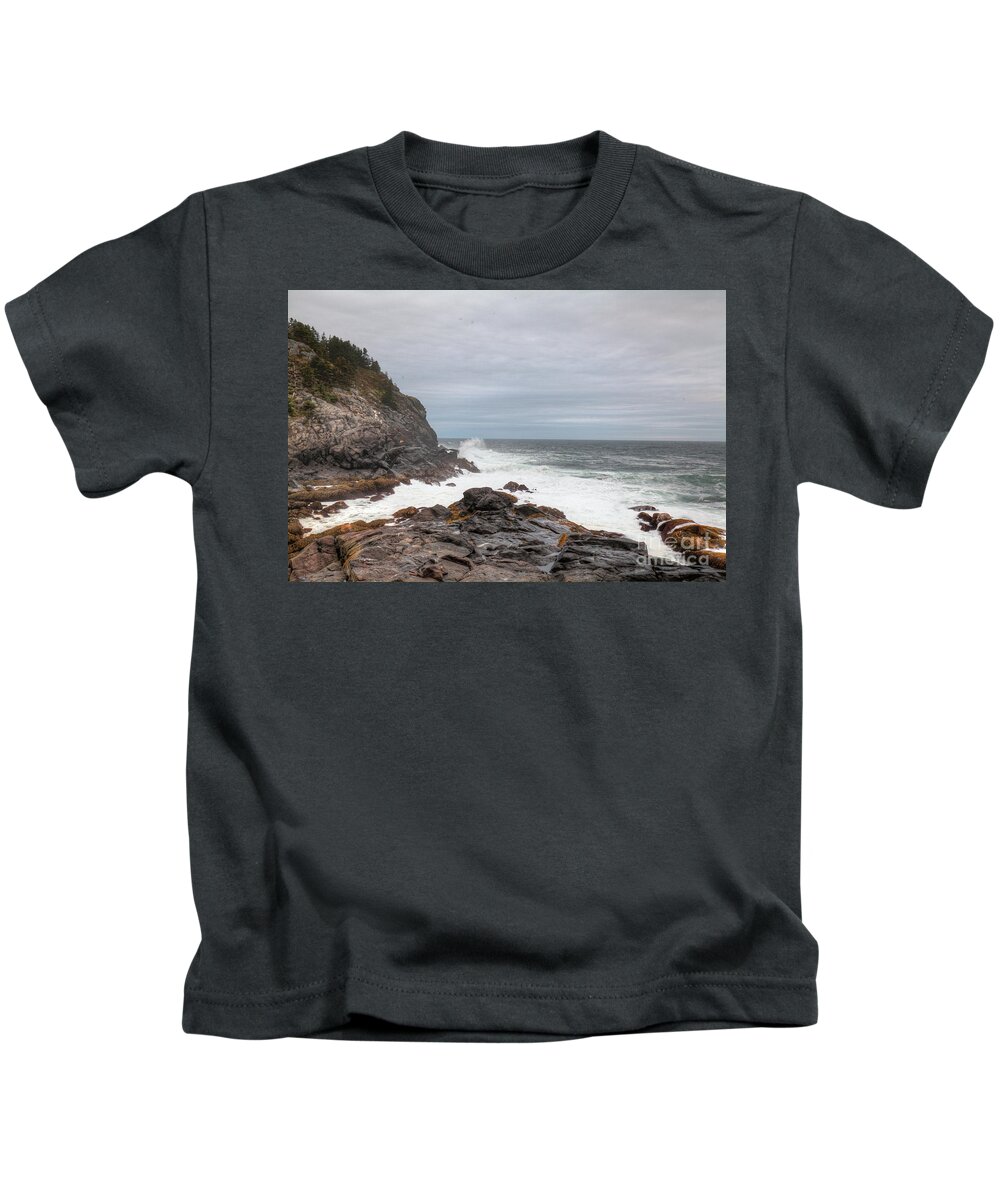 Monhegan Island Kids T-Shirt featuring the photograph Squeaker Cove by Tom Cameron