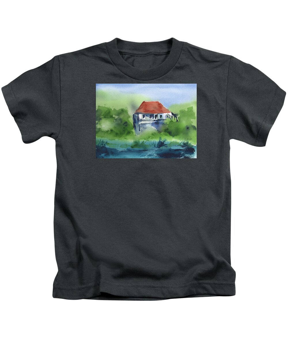 St Johns Rental Kids T-Shirt featuring the painting St Johns Rental by Frank Bright
