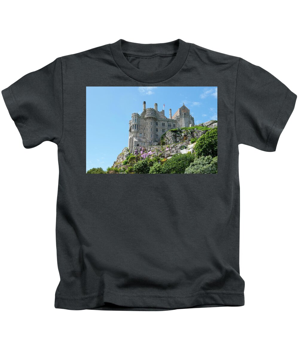 Helen Northcott Kids T-Shirt featuring the photograph St Michael's Mount Castle by Helen Jackson