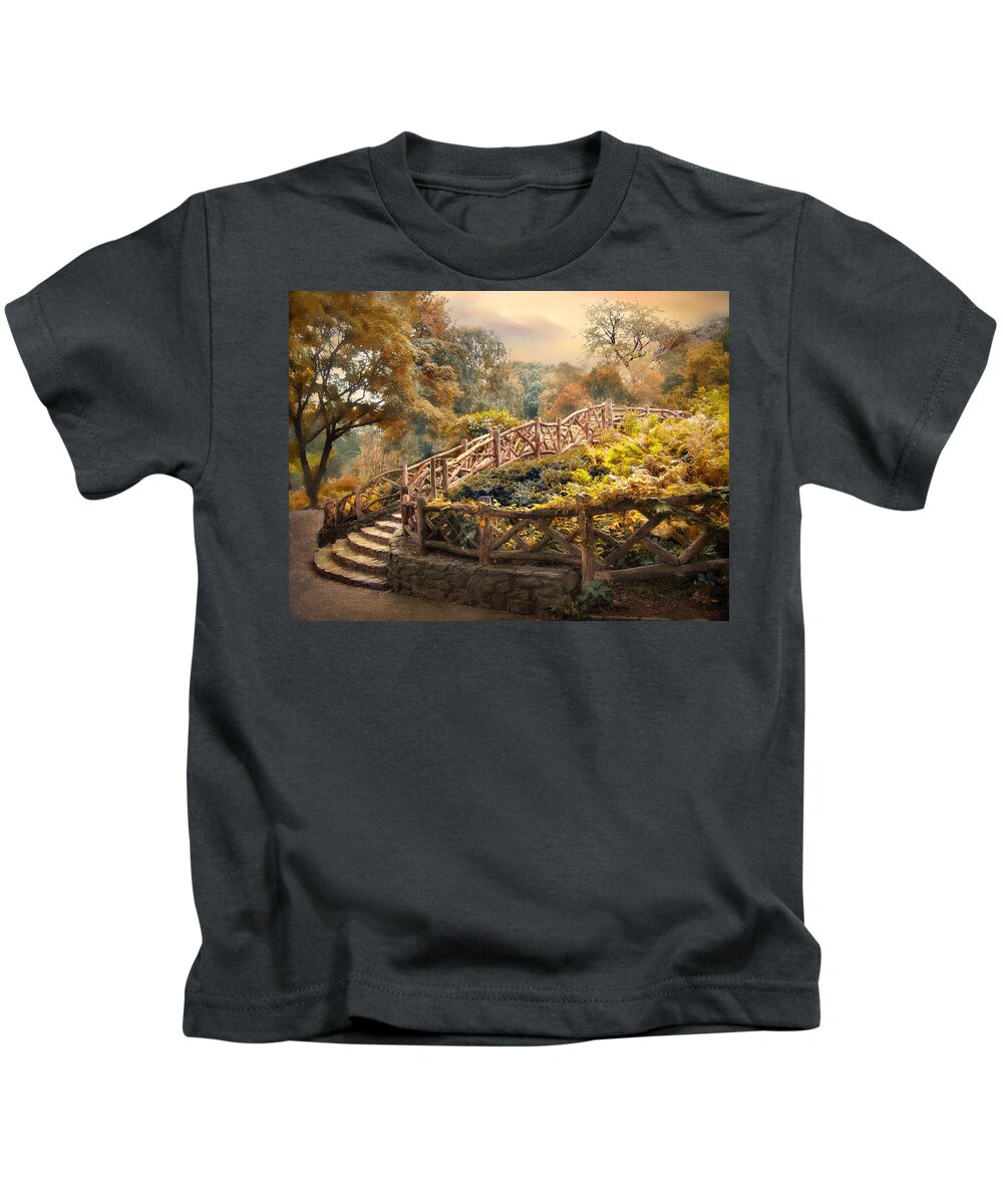 Autumn Kids T-Shirt featuring the photograph Stairway to Heaven by Jessica Jenney