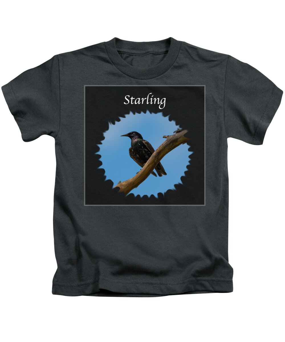 Starling Kids T-Shirt featuring the photograph Starling  by Holden The Moment