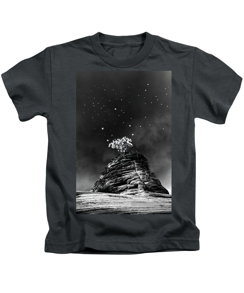 Zion Kids T-Shirt featuring the photograph Stars At Night by Jim Cook