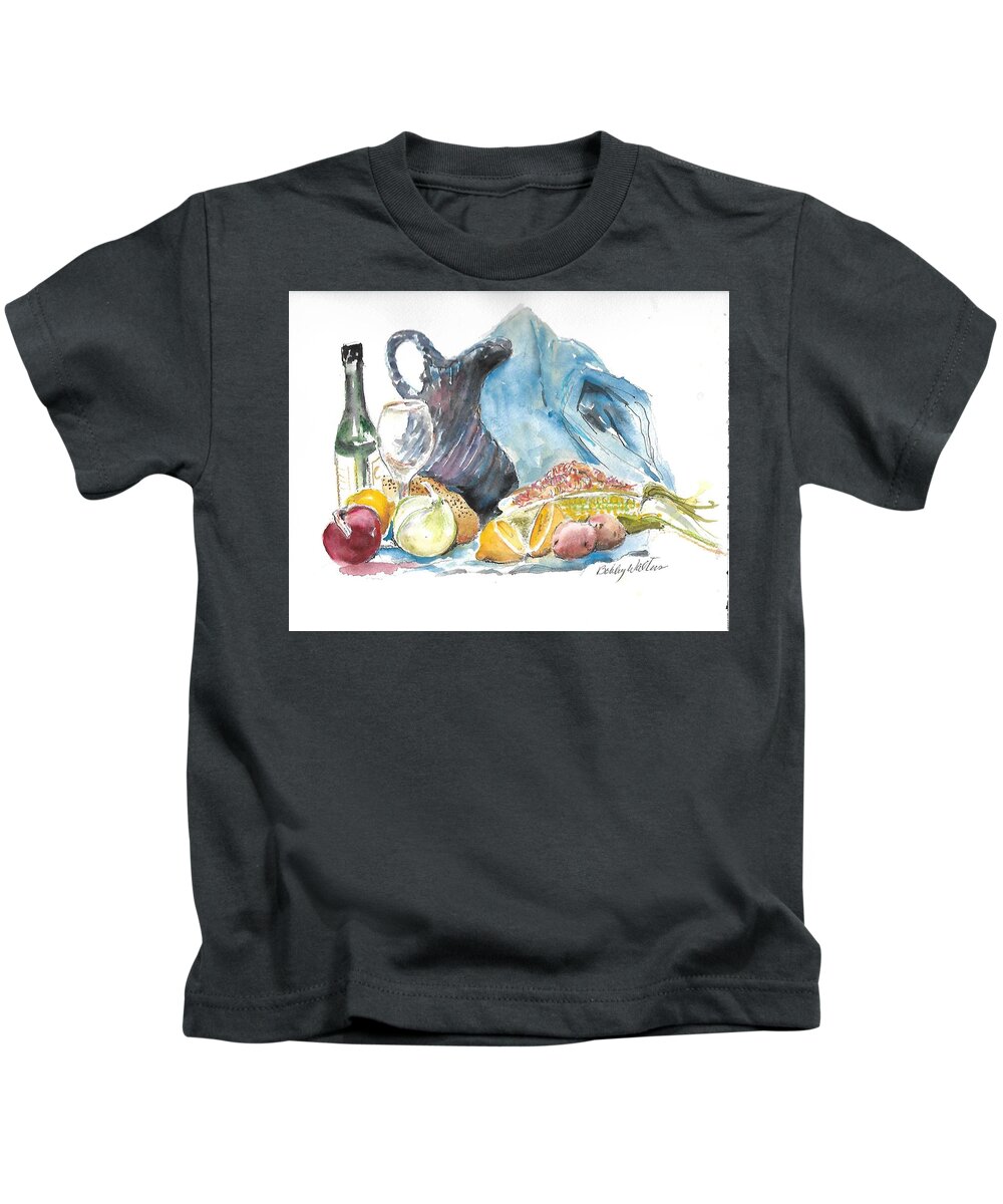  Kids T-Shirt featuring the painting Still Life by Bobby Walters