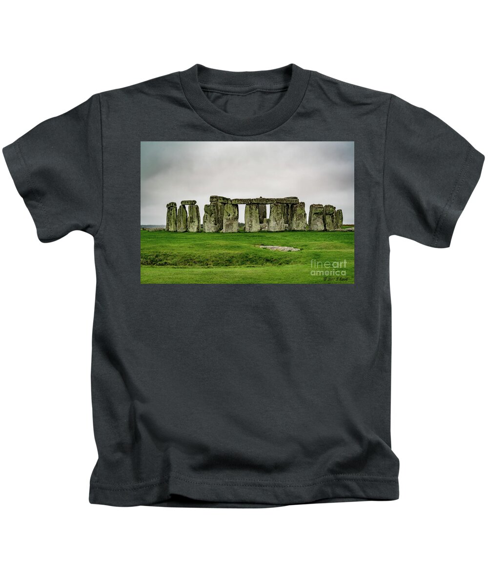 Stonehenge Kids T-Shirt featuring the photograph Stonehenge by Sue Karski