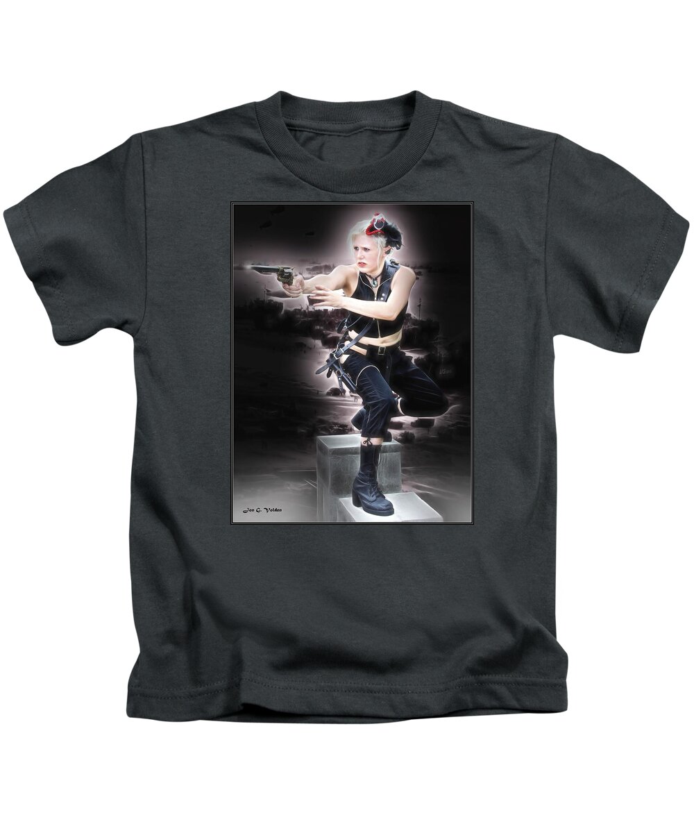 Fantasy Kids T-Shirt featuring the photograph Storming The Beach by Jon Volden
