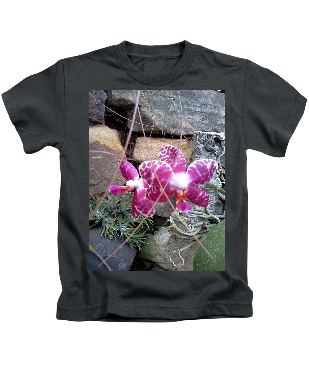 Orchid Kids T-Shirt featuring the photograph Sugar and Spice by Pamela Henry