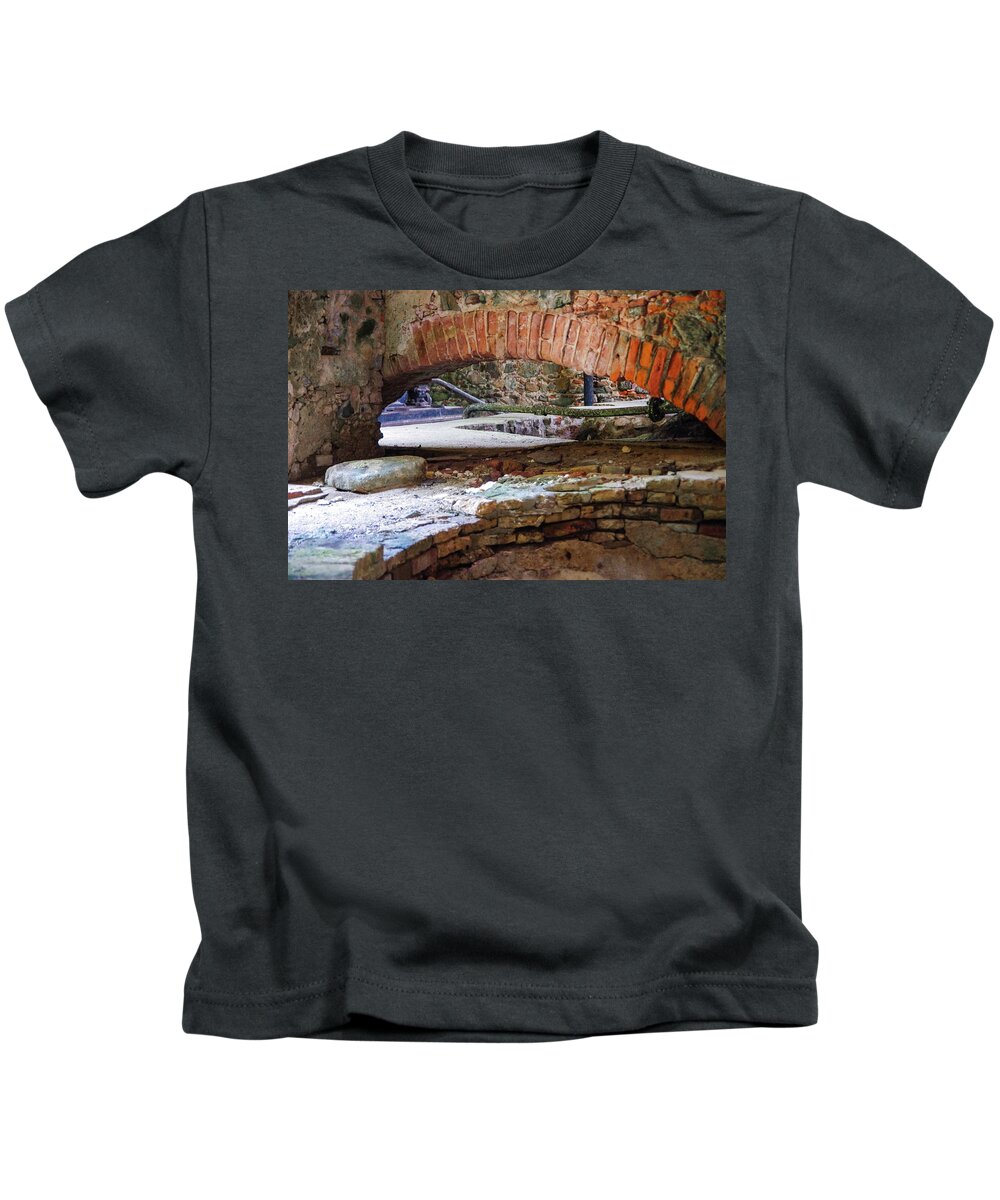 Photography Kids T-Shirt featuring the photograph Sugar Plantation Ruins by Steven Clark