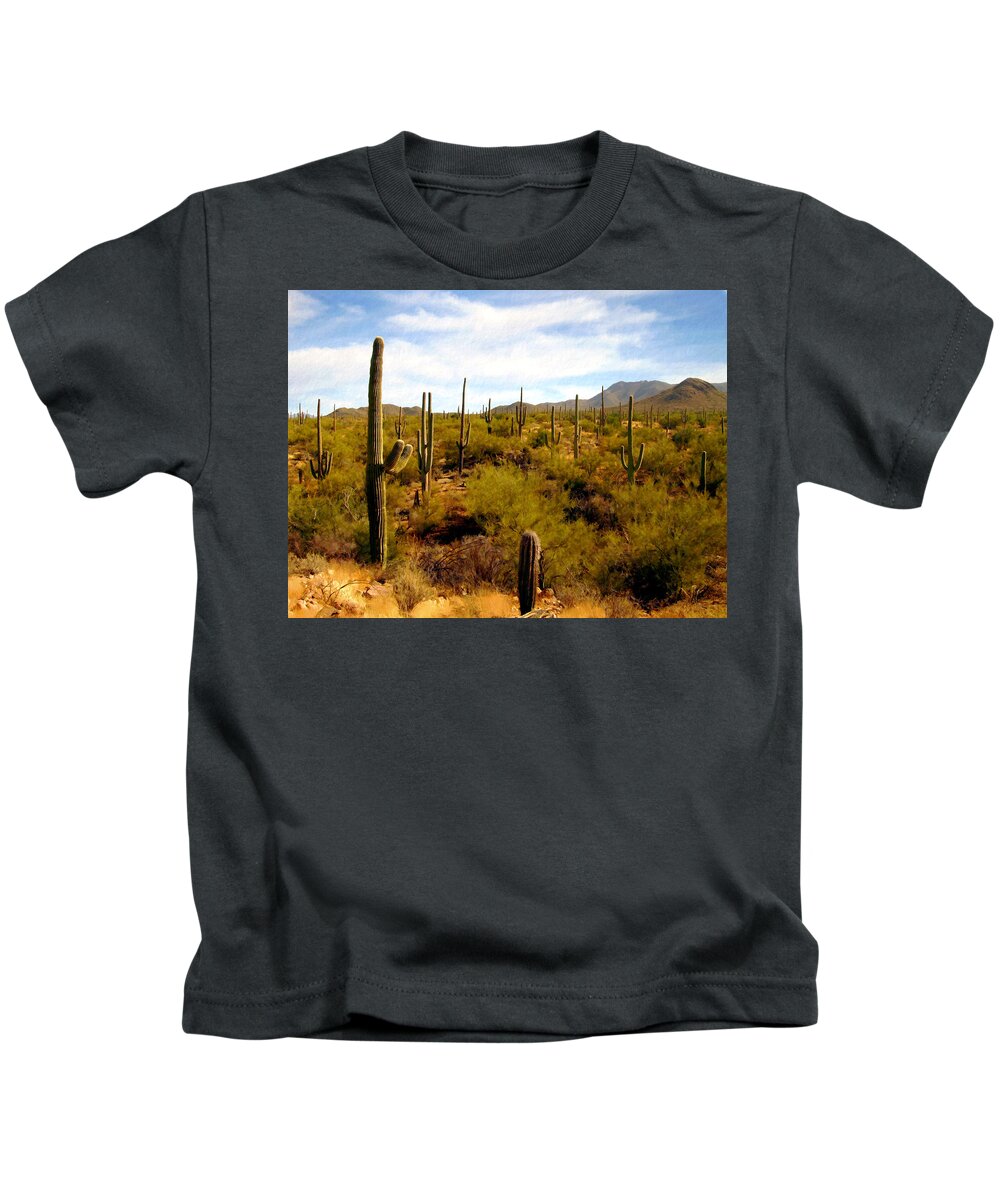 Suguaro Cactus Kids T-Shirt featuring the photograph Suguro National Park by Kurt Van Wagner