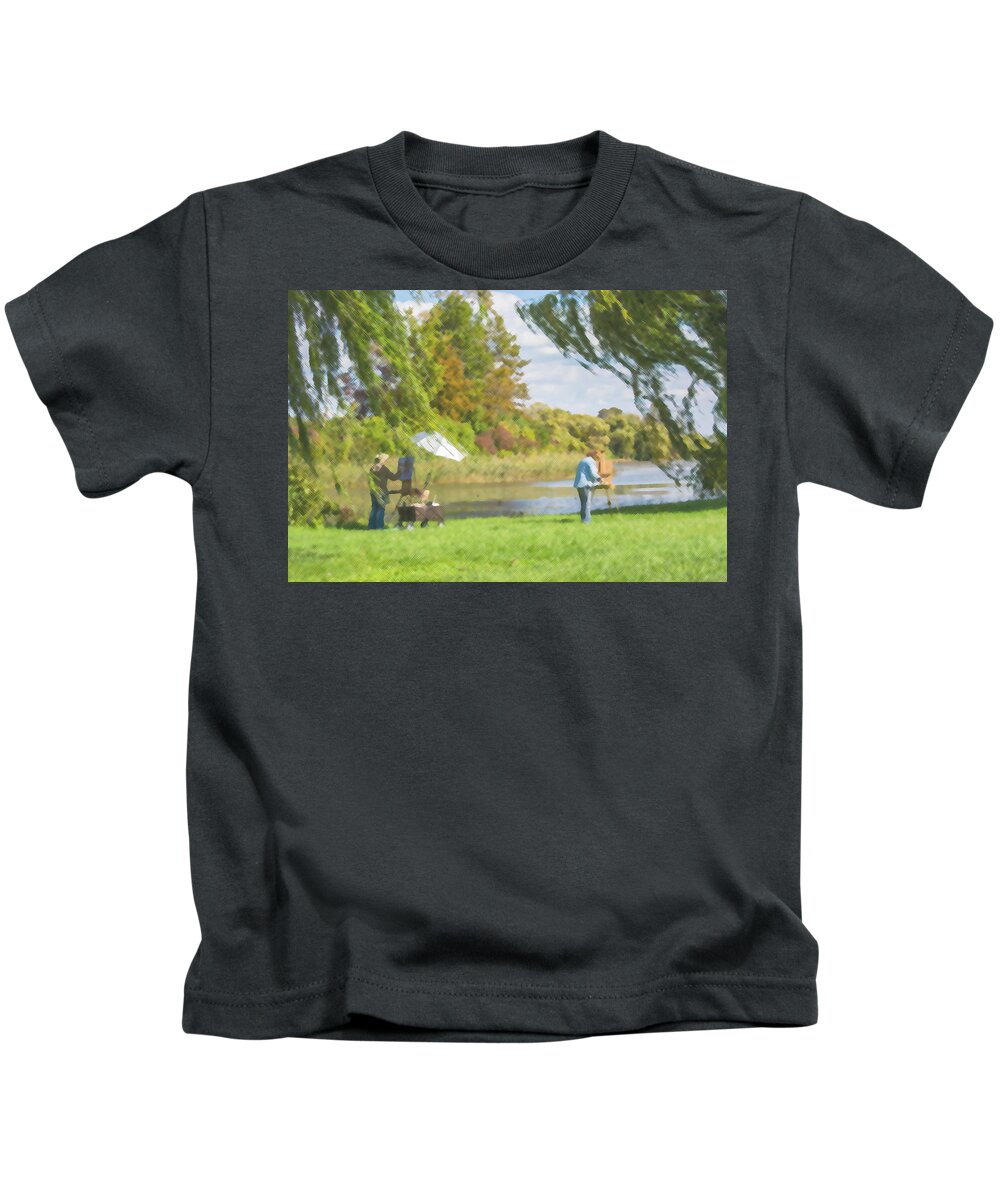 Painting Kids T-Shirt featuring the photograph Sunday Afternoon by Chita Hunter