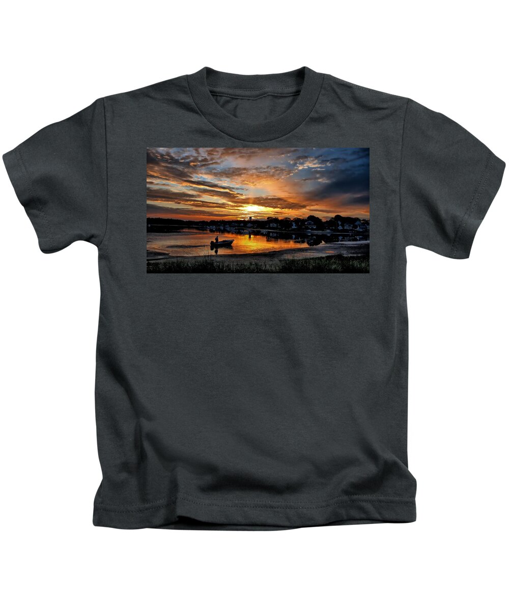 Cove Kids T-Shirt featuring the photograph Sunrise at Back Cove by Bruce Gannon