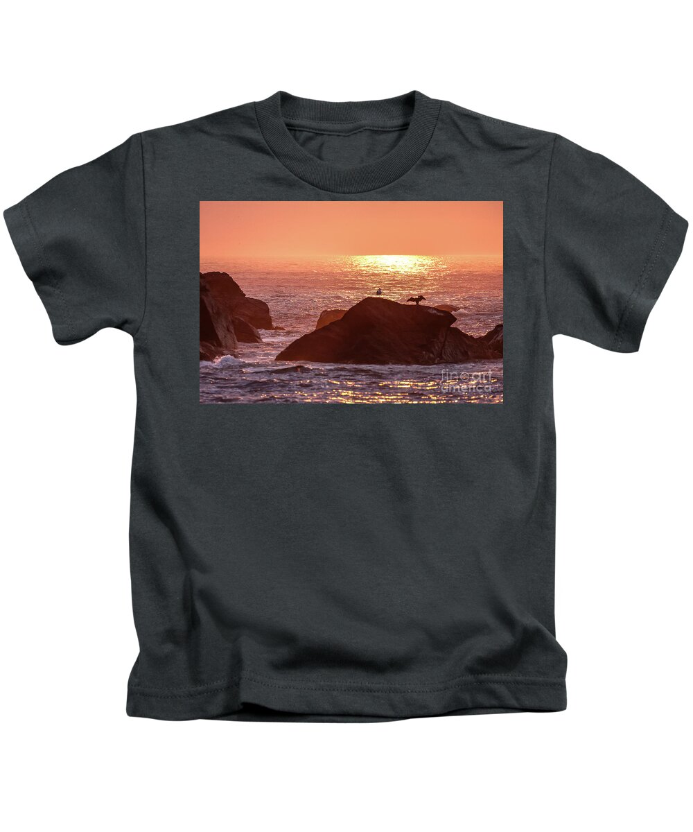 Monhegan Island Kids T-Shirt featuring the photograph Sunrise, South Shore by Tom Cameron