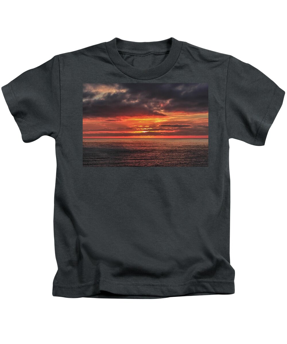 Sunset Kids T-Shirt featuring the photograph Sunset by Claire Whatley