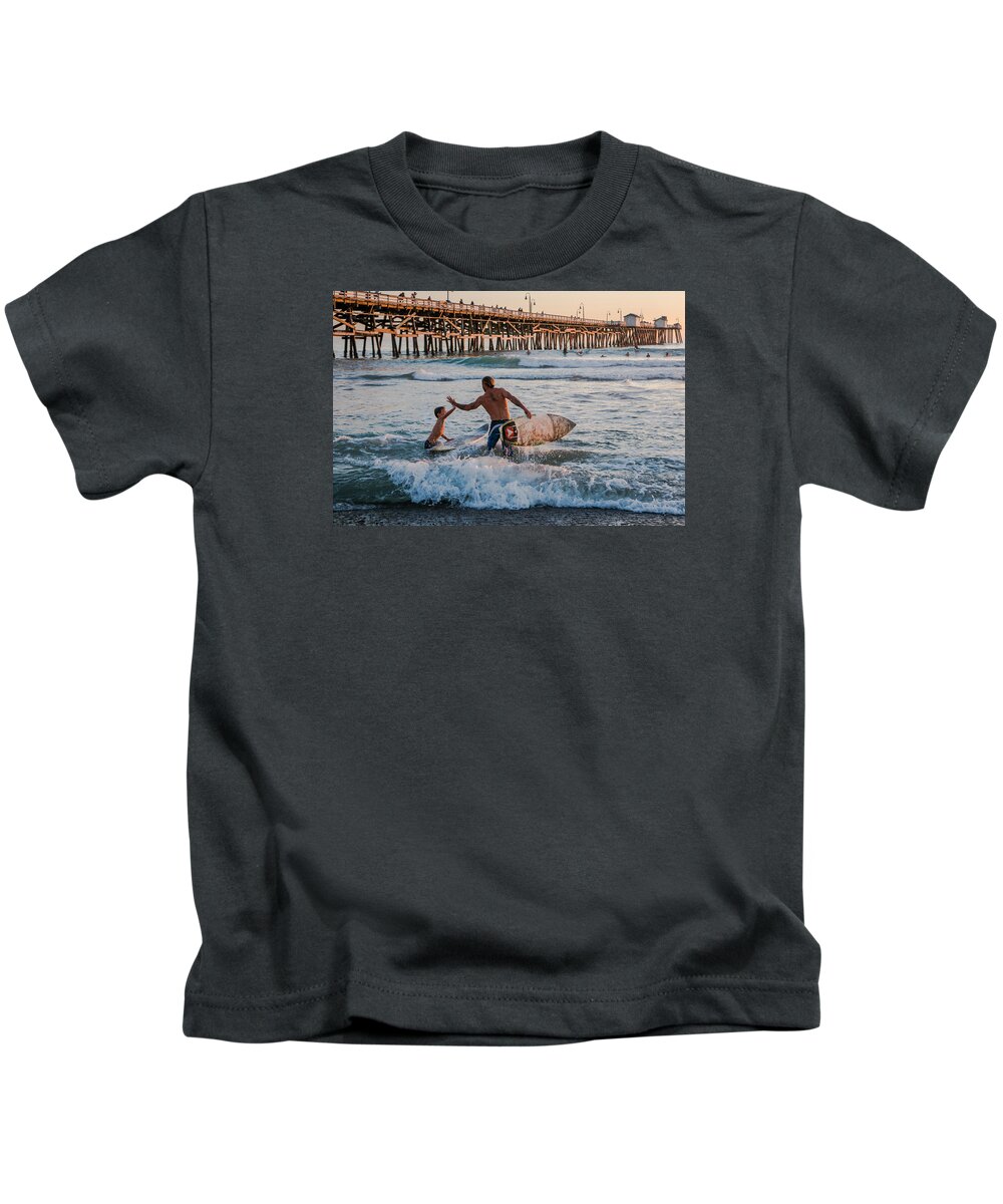 Inspiration Kids T-Shirt featuring the photograph Surfboard Inspirational by Scott Campbell