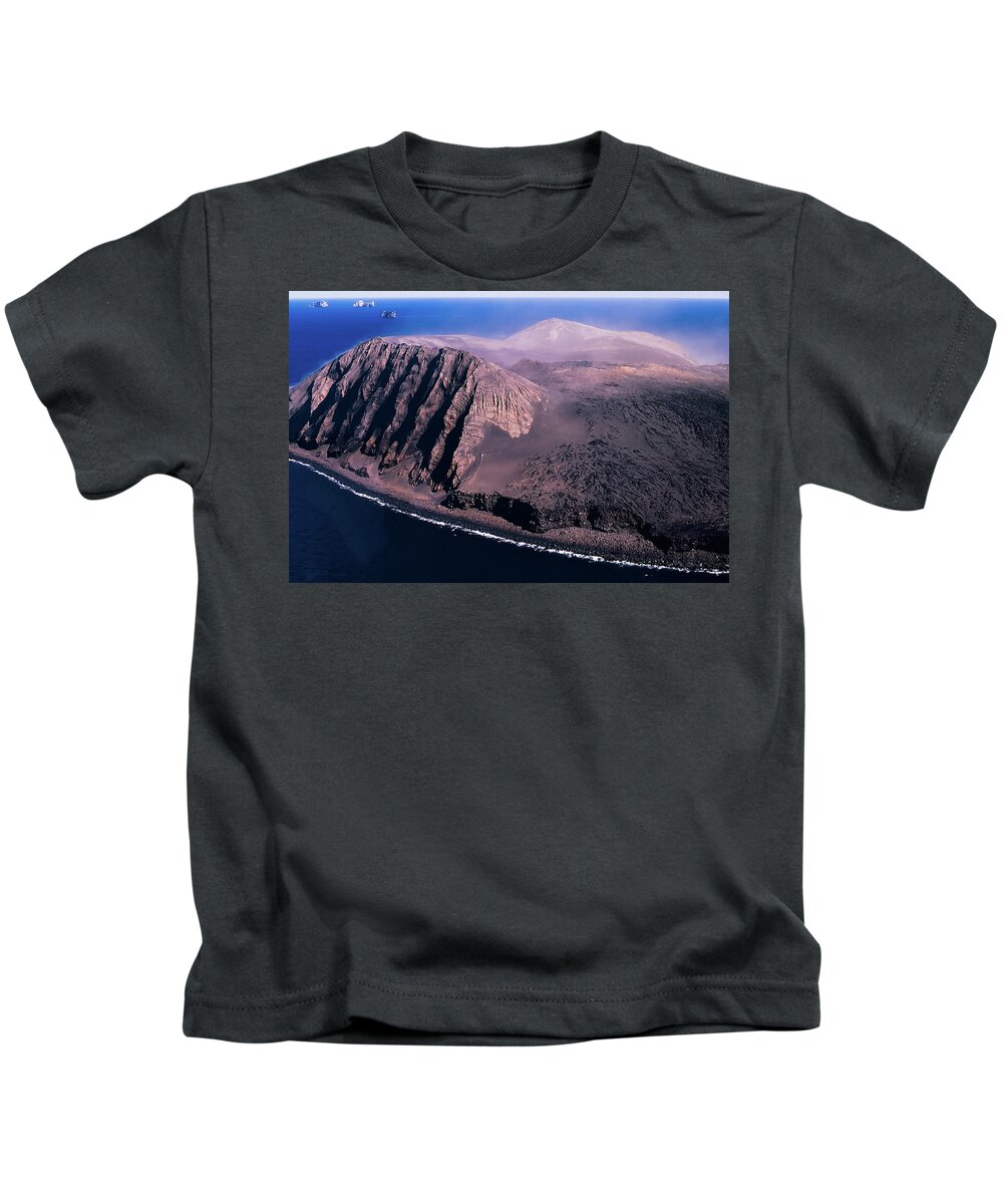 Iceland Kids T-Shirt featuring the photograph Surtsey in Iceland by Richard Goldman
