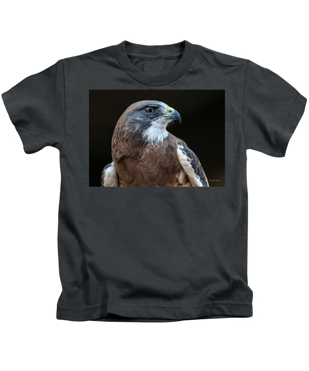 Swainson's Hawk Kids T-Shirt featuring the photograph Swainson's Hawk Portrait by Stephen Johnson