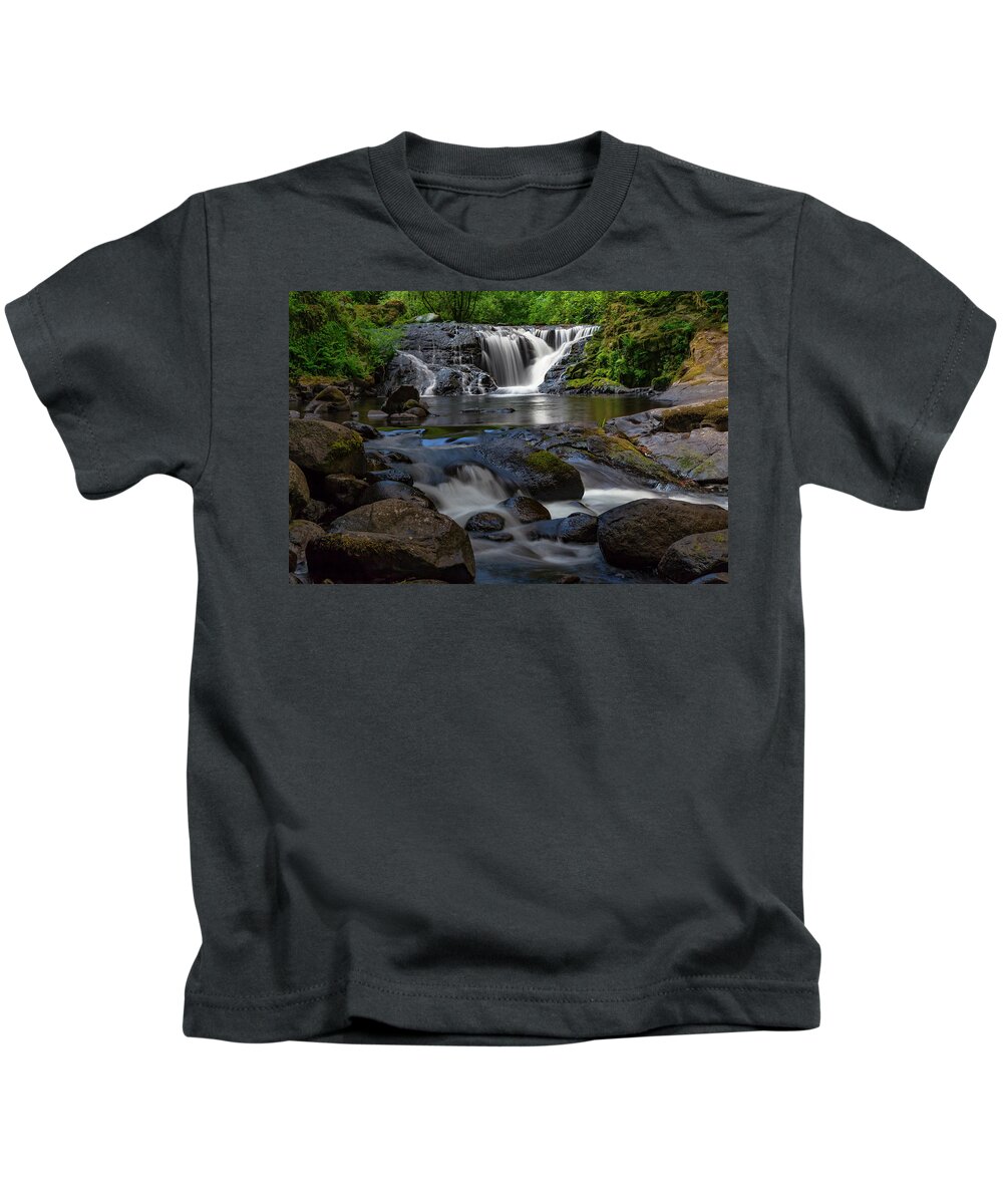 Sweet Creek Kids T-Shirt featuring the photograph Sweet Creek Cascade No 3 by Rick Pisio