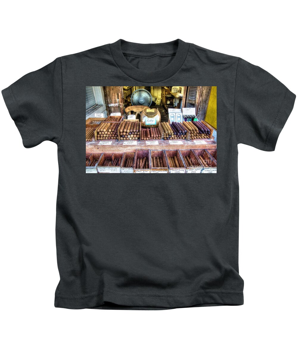 Cigars Kids T-Shirt featuring the photograph Sweet Habano by Debbi Granruth