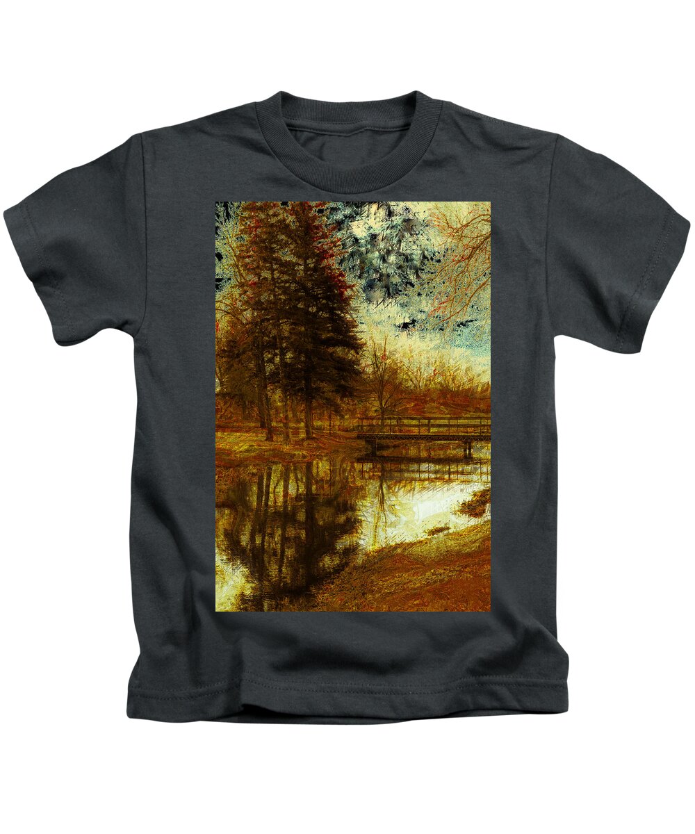 Trees Kids T-Shirt featuring the photograph Sylvan Bridge by Julie Lueders 