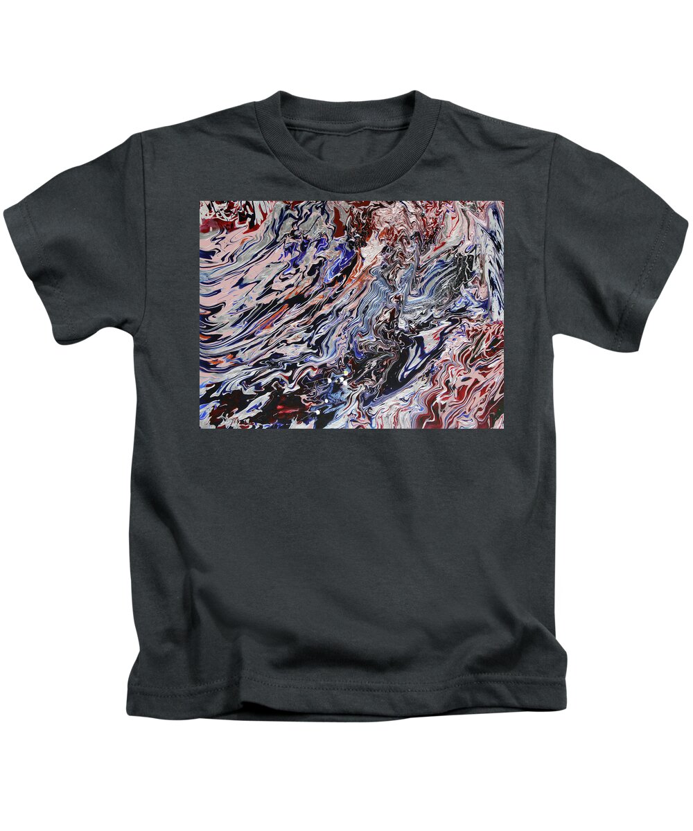 Fusionart Kids T-Shirt featuring the painting Synchronize by Ralph White