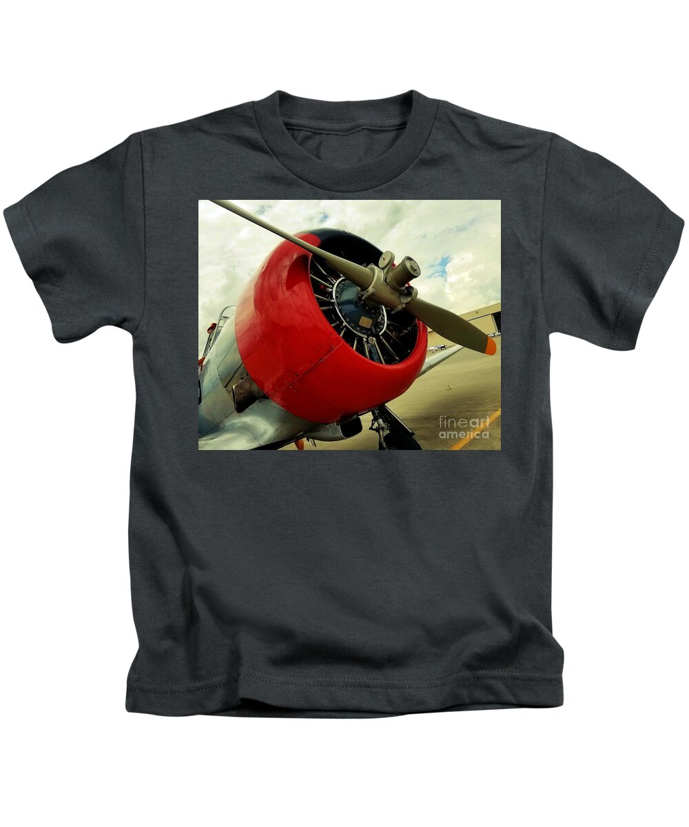 Wwii Kids T-Shirt featuring the photograph T-6 Texan by Amy Regenbogen