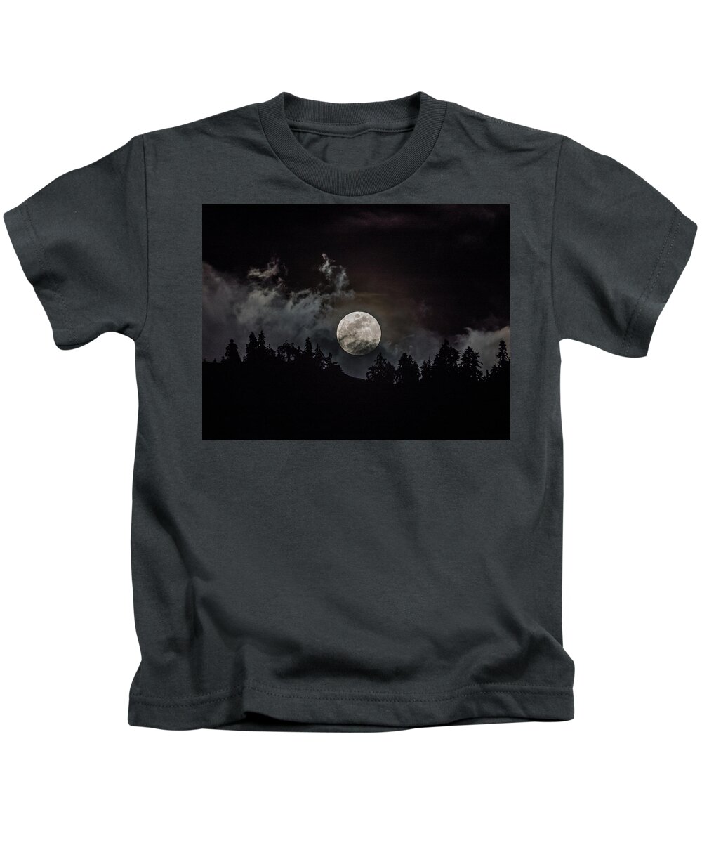 Tahoe Kids T-Shirt featuring the photograph Tahoe Moon Cloud by Martin Gollery