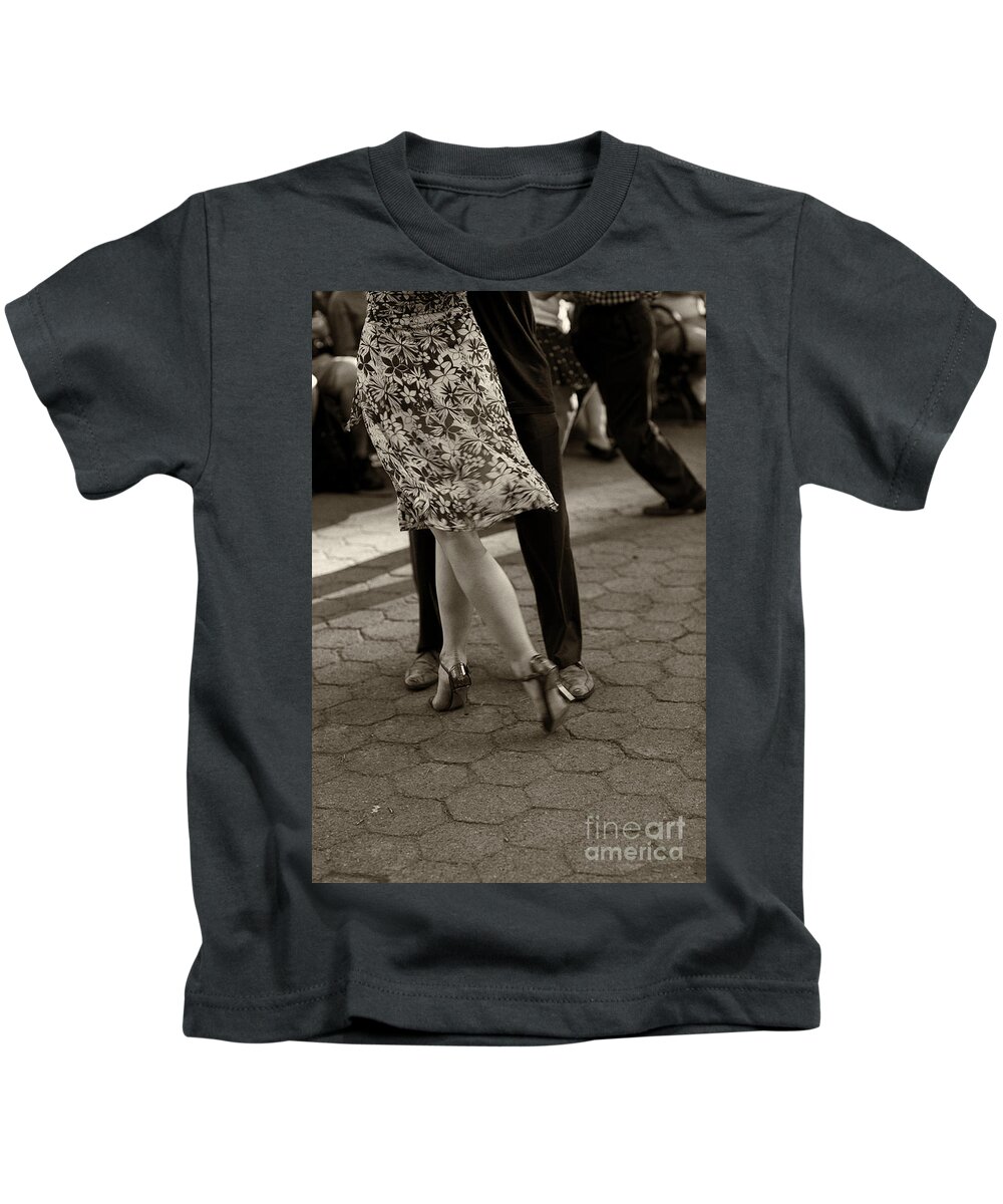 Tango Kids T-Shirt featuring the photograph Tango in the Park by Leslie Leda