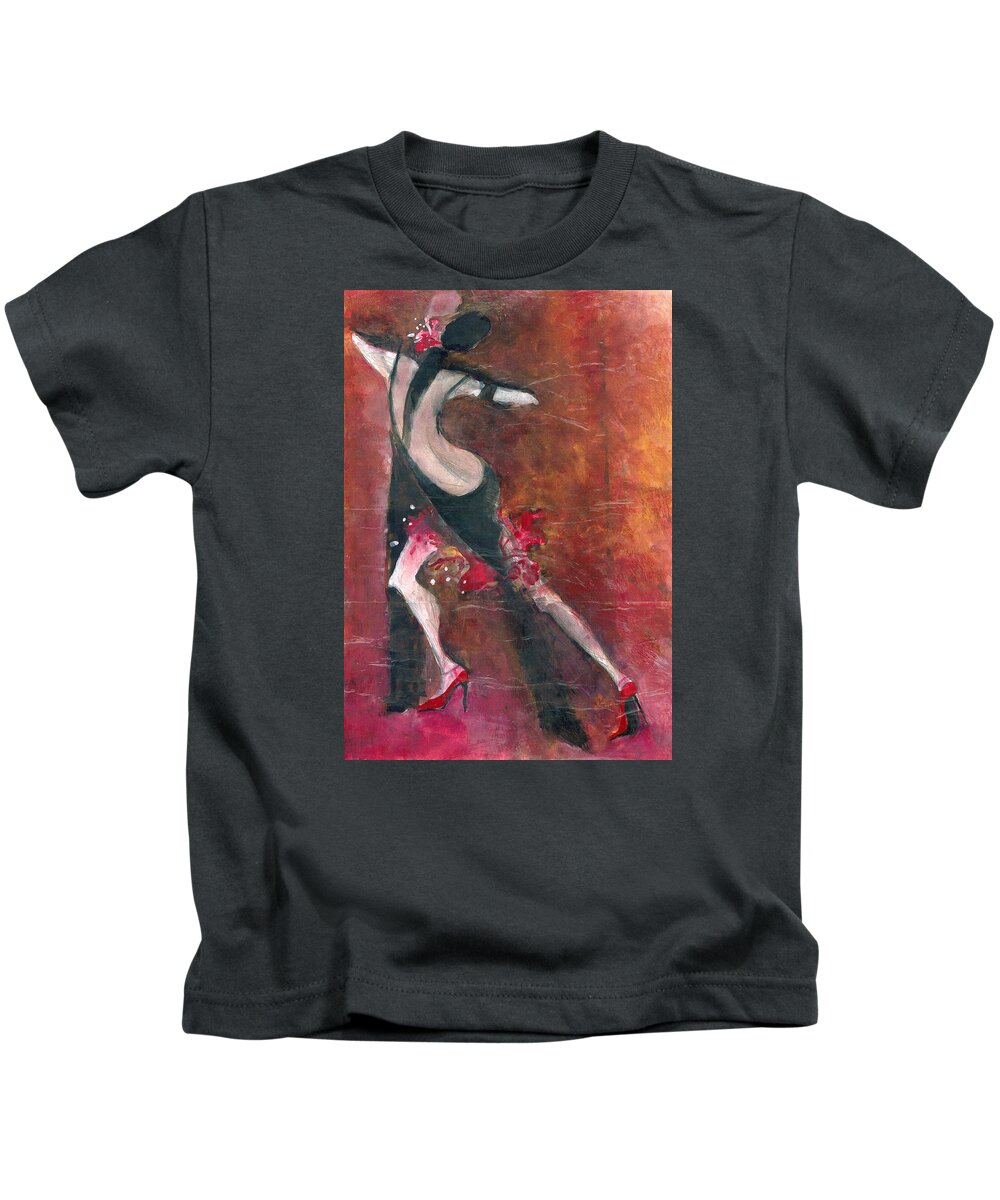 Dance Kids T-Shirt featuring the painting Tango by Maya Manolova