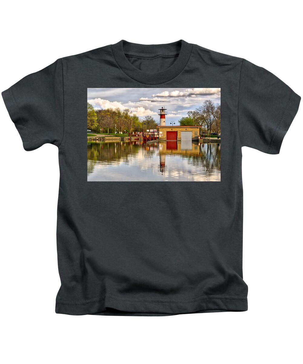 Tenney Kids T-Shirt featuring the photograph Tenney Lock - Madison - Wisconsin by Steven Ralser