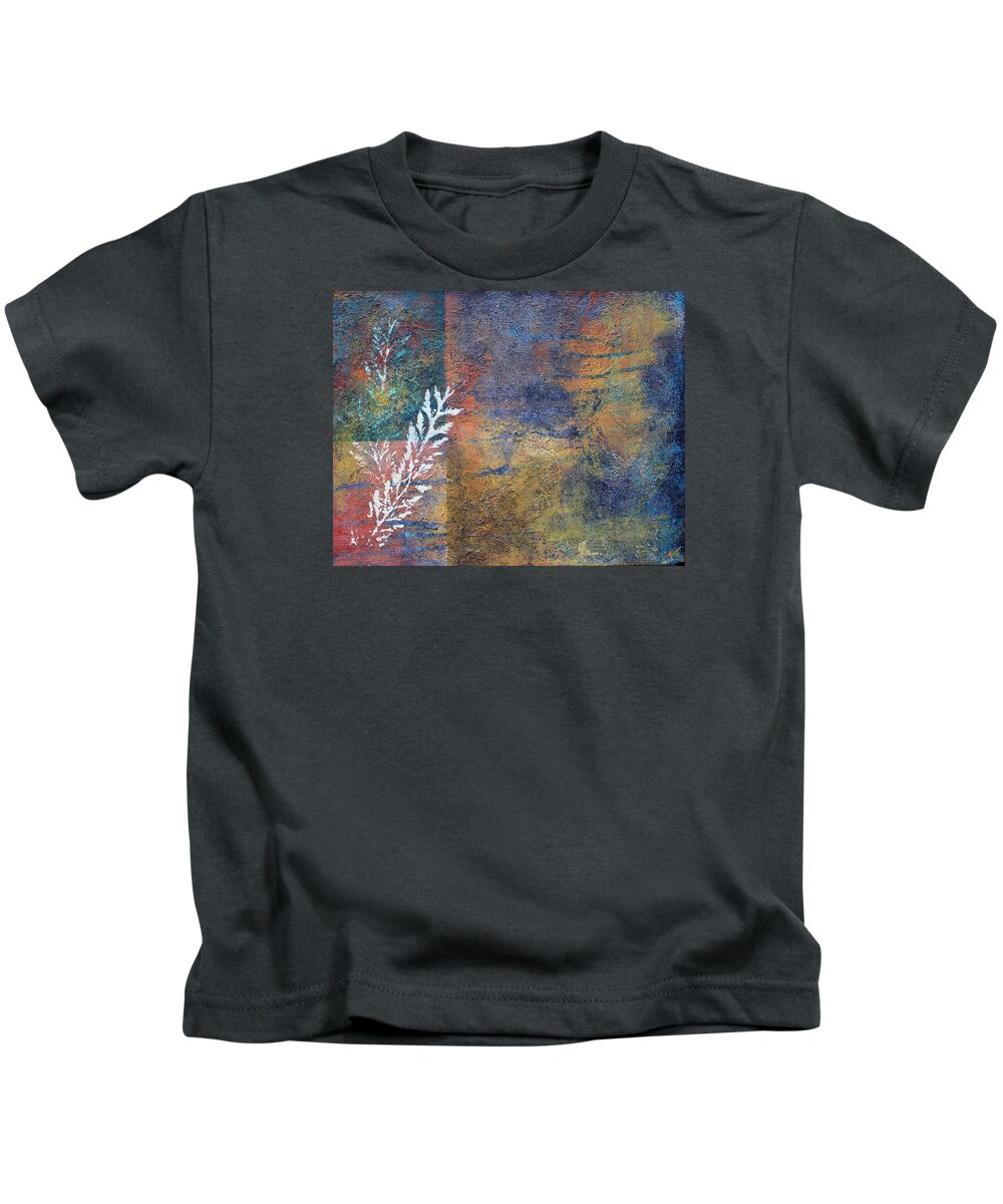 Abstract Kids T-Shirt featuring the painting Terra Firma by Theresa Marie Johnson